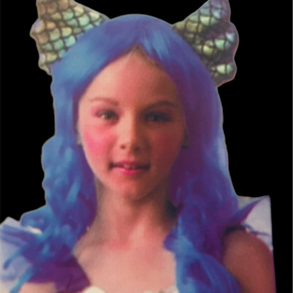 Jacobson Blue Mermaid Wig & Headpiece Costume 3/$35